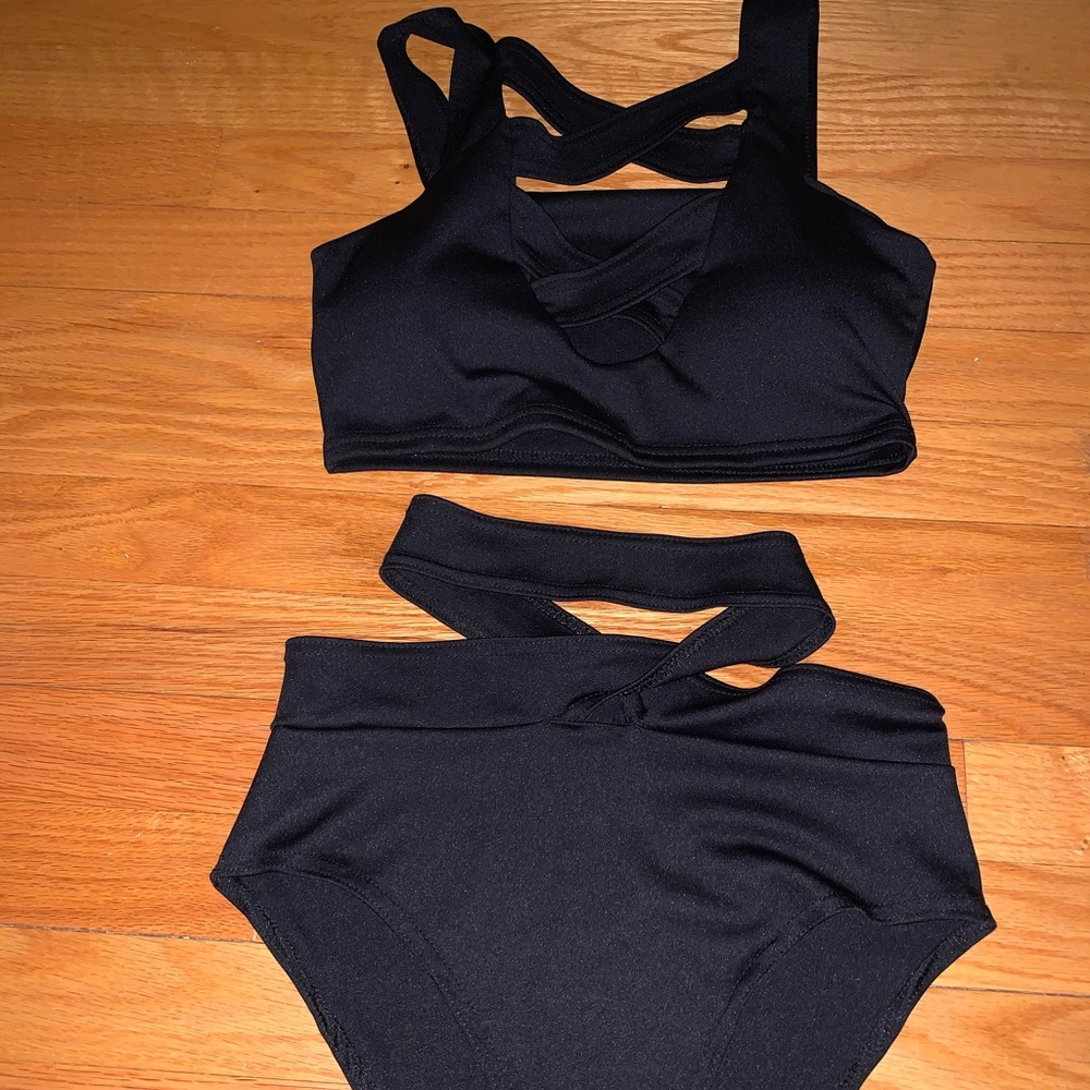 Zaful Black High Rise Bikini